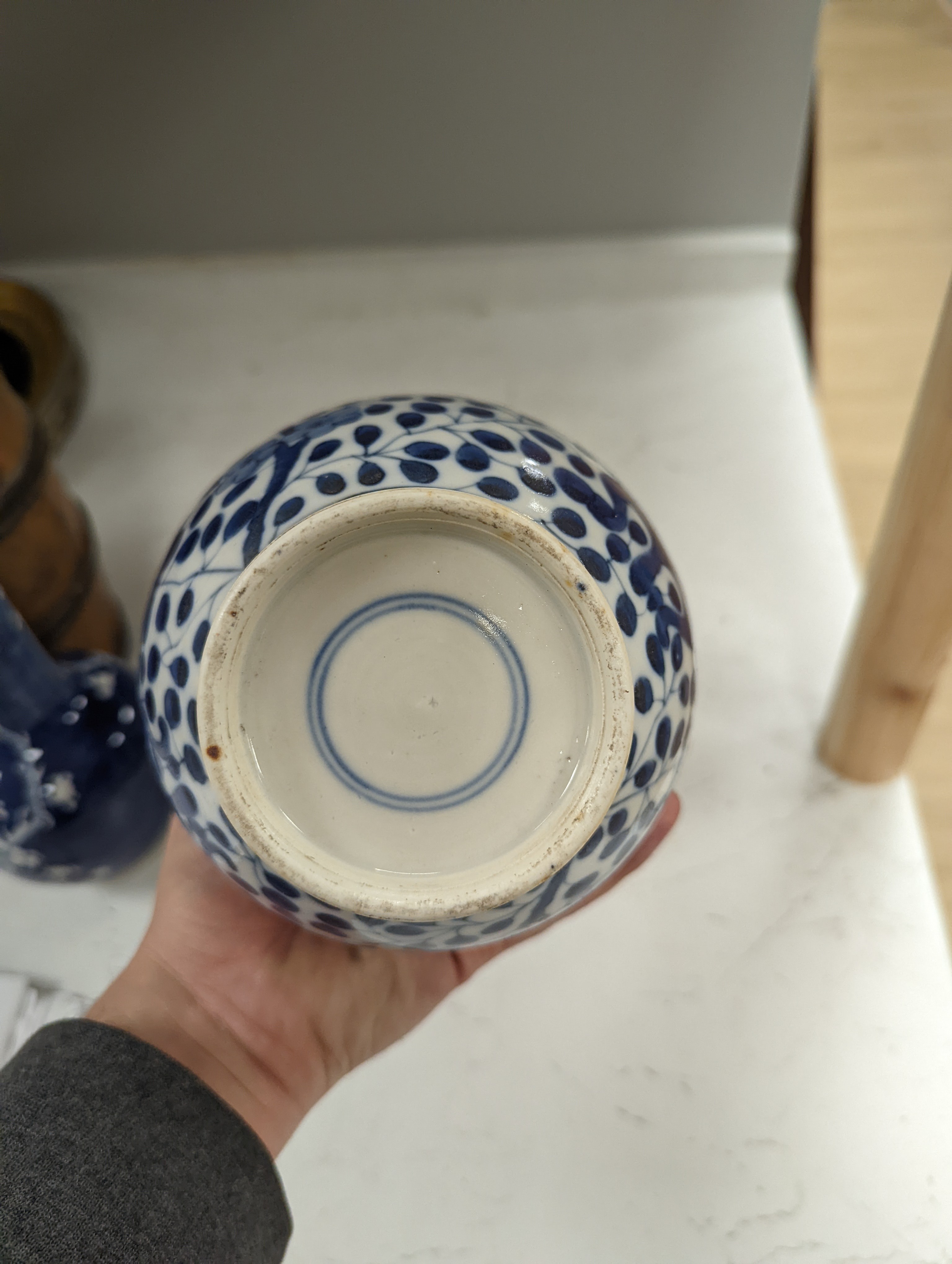 Two Chinese blue and white vases, tallest 29cm